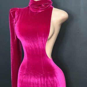 Pink One Shoulder Dress